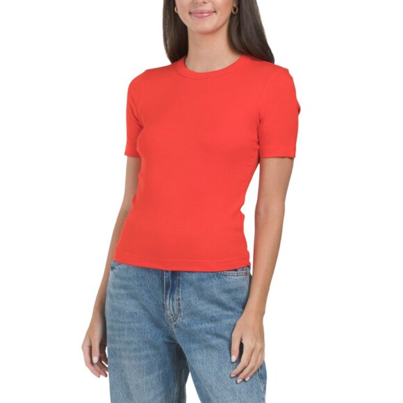 PISTOLA Red Bella Short Sleeve Fitted Tee - Picture 1 of 2